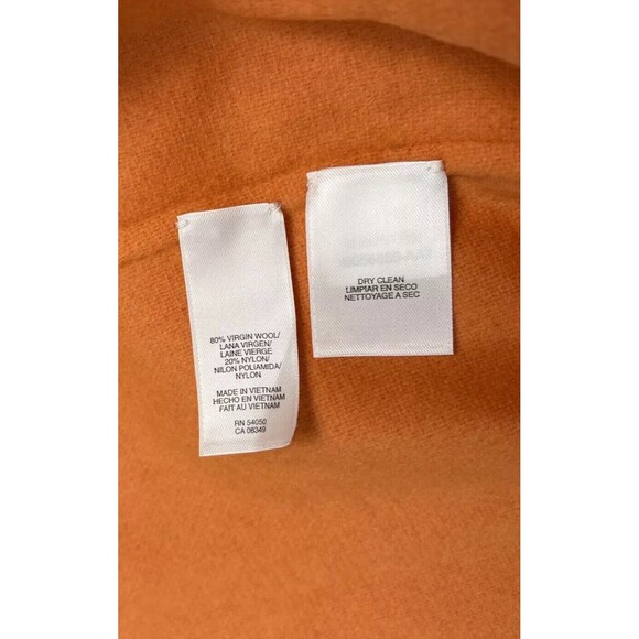 Jones New York 2 Tone Orange Wool Blend Swing 3/4 Sleeve Open Jacket Size OX 12W - Picture 5 of 8